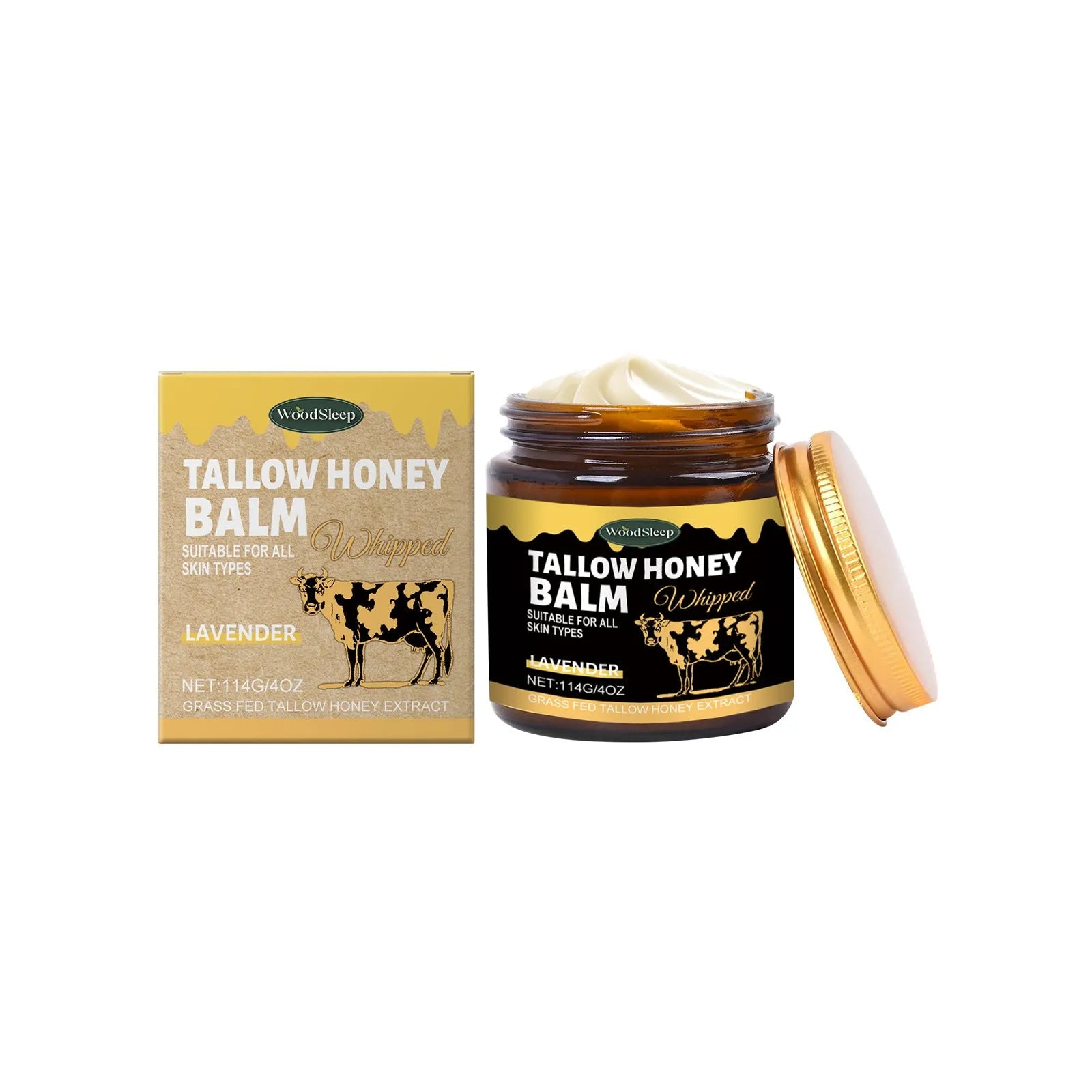 114g jar of Butter Skin Cream moisturiser with honey and lavender extract.