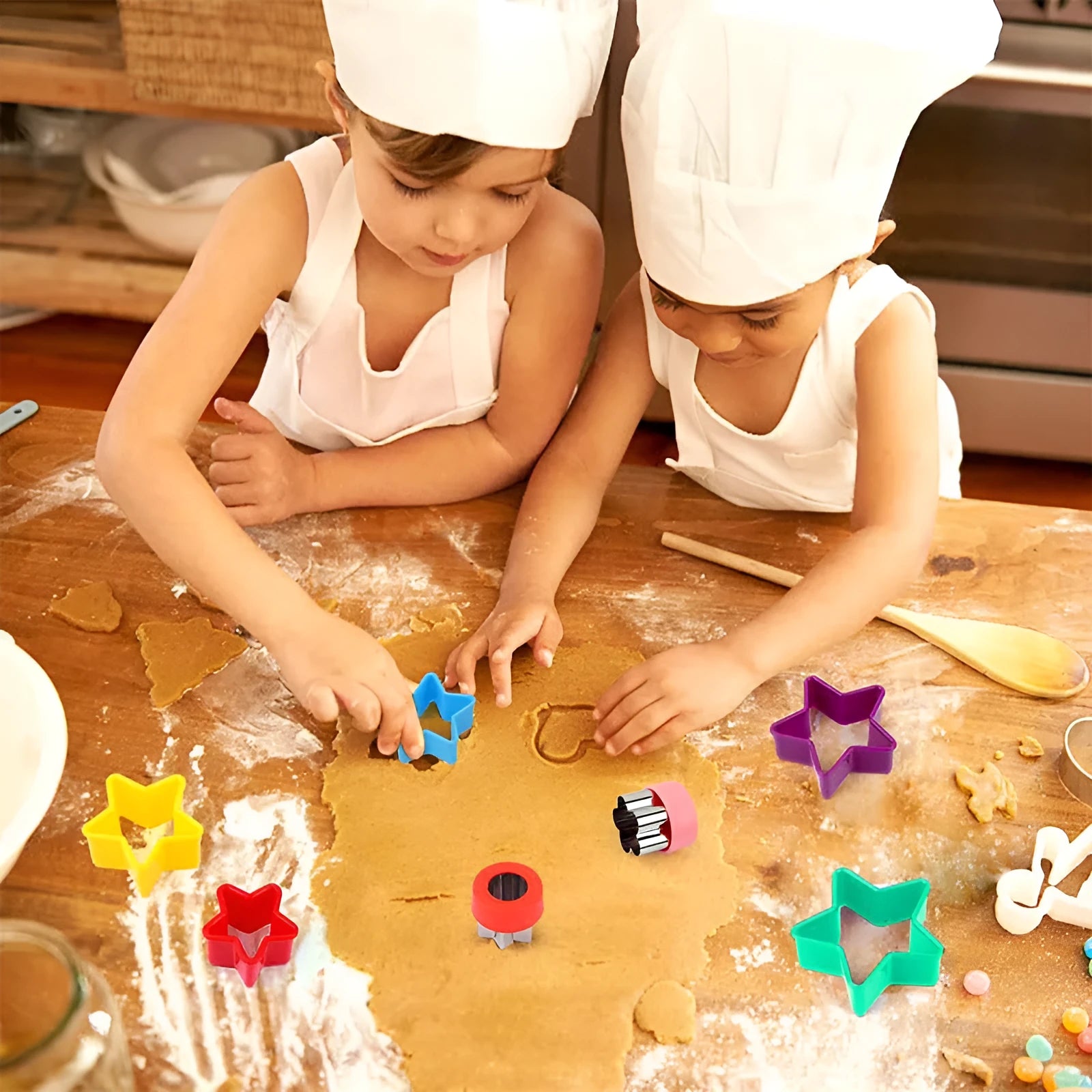 Children's 18-piece kitchen baking role play set with cutting board and toy knife
