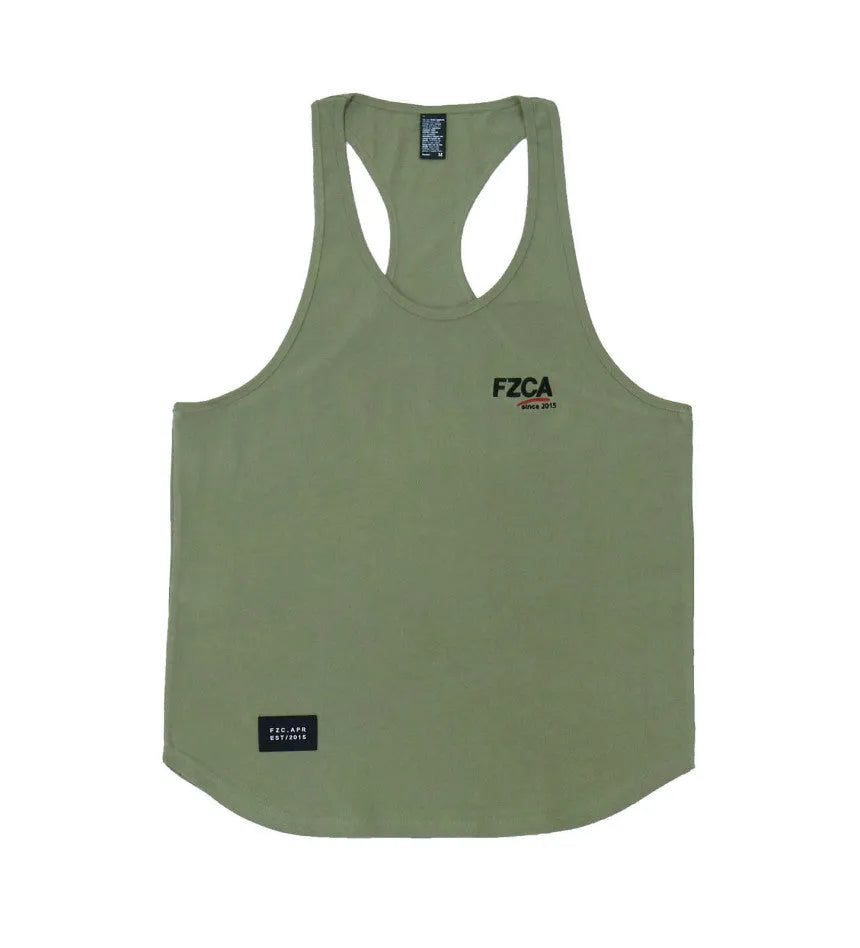 Men's cotton fitness vest in multiple colours for summer running and training
