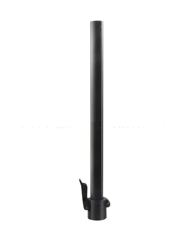 Black steel folding upright handlebar accessory for Nanbo No. 9 electric scooter, shown folded and unfolded.
