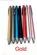 Black metal stylus with a fine 1.4mm tip for precise drawing on a smartphone screen.