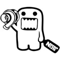 Creative PVC car sticker with cartoon design measuring 15x12cm for vehicle decoration