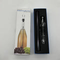 Stainless steel wine chilling rod with integrated drip-free pourer and aerator, shown in silver finish