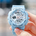 Children's electronic watch with large digital dial rubber strap and ABS case summer waterproof
