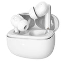 Wireless Bluetooth V5.3 in-ear headphones with ENC noise reduction, white colour, industrial style, digital display charging case
