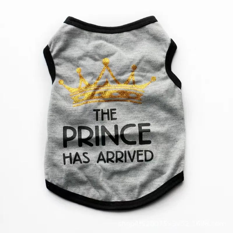 Cotton dog vest for small dogs in various colours, sizes XS to XL, for spring and summer wear.