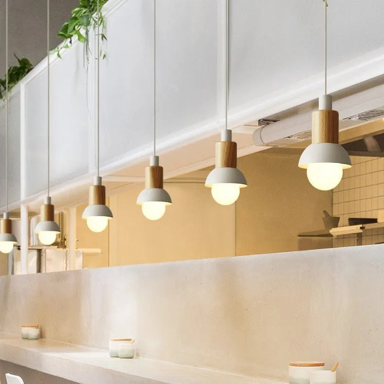 Nordic style minimalist table light for bedside or bar, 220V, available in pink, yellow, green, or white