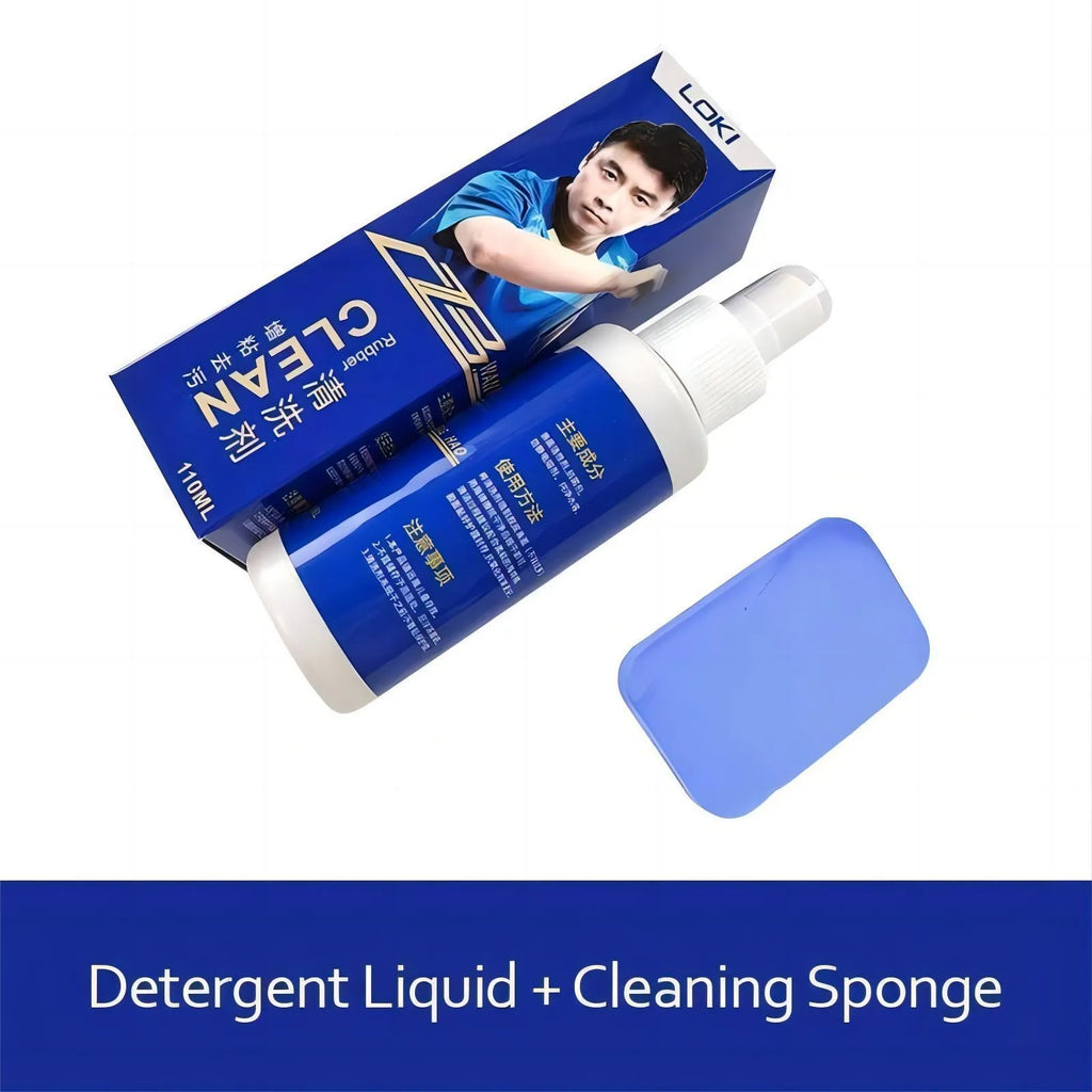 110ml table tennis rubber cleaning liquid bottle with sponge applicator for bat maintenance