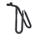 Black aluminium wall hanger bracket for one surfboard or bicycle, single alloy frame, 1.45kg stated weight