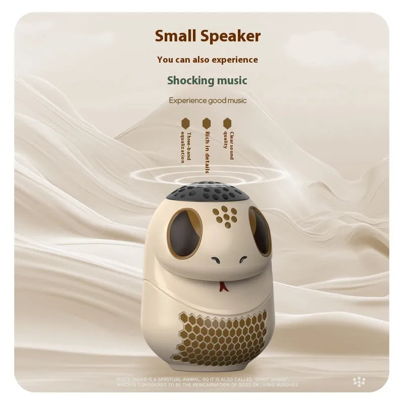TK900 white cartoon Bluetooth speaker with waterproof and drop-resistant features