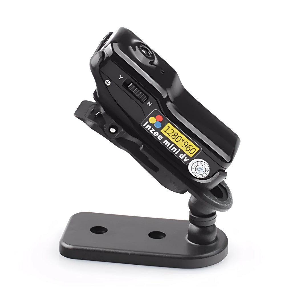MD80 digital camera in black finish, compact wearable body for 480P video recording