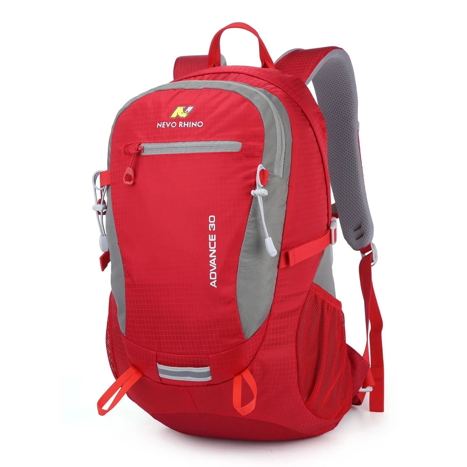 30-litre nylon waterproof backpack in dark green colour with air pillow straps.