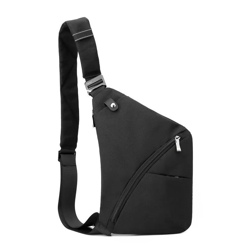 Men's Oxford cloth chest bag in urban style with one-shoulder carry configuration