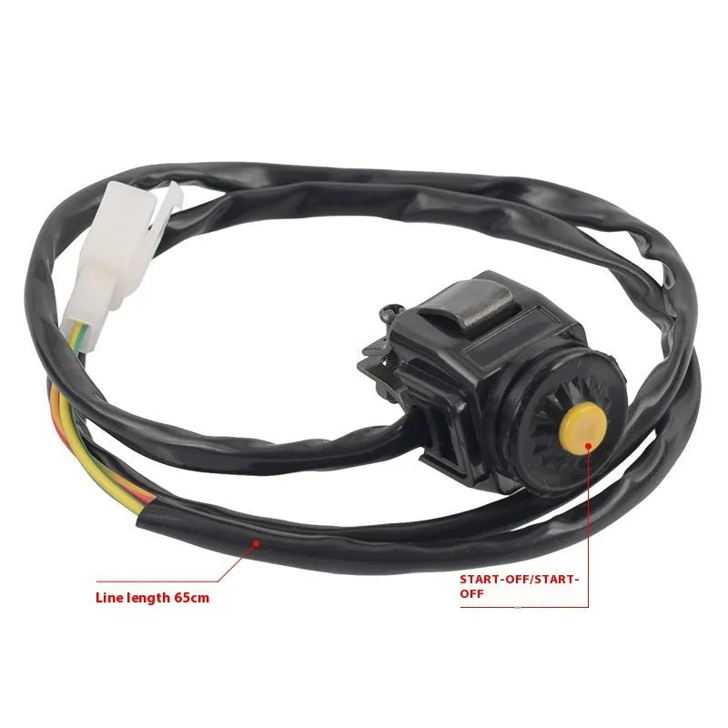 Red and yellow motorcycle ATV ignition point button start switch 60mm length