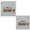 Wooden date night dice set with five decision dice, planner board, and black storage bag for couples