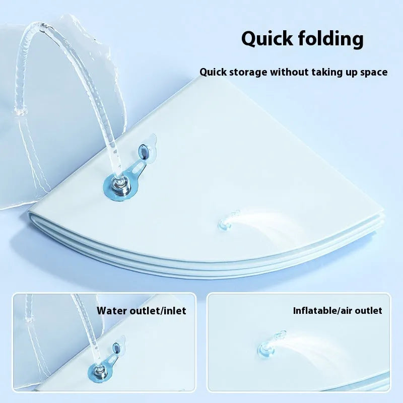 PVC inflatable pet water cooling mattress with aquatic designs for summer use