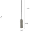 Marble chandelier with adjustable cable in one of four cement stick light styles