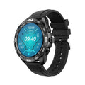 Smart watch with 1.32-inch screen showing health metrics on display with adjustable silicone wristband