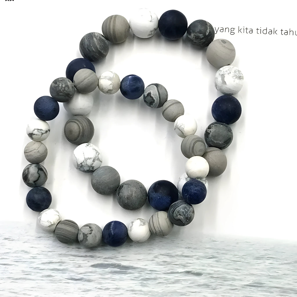 Handmade universe wind planet stone bracelet with U-shaped bead in unisex design