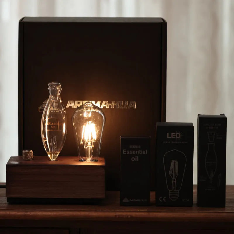 Smart Waterless The Third Gear Ambience Light Aroma Diffuser in glass column shape with reservoir and single fog outlet