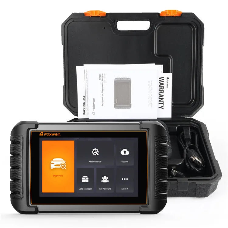 NT809 automotive full system diagnostic scanner main unit with OBDII cable and adapter