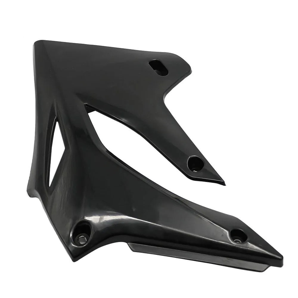 Black front left and right fuel tank side plates for KLX250 1994-2007, PP injection moulded pair
