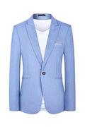 Men's casual Western-style suit in pink or light blue for spring and summer wear