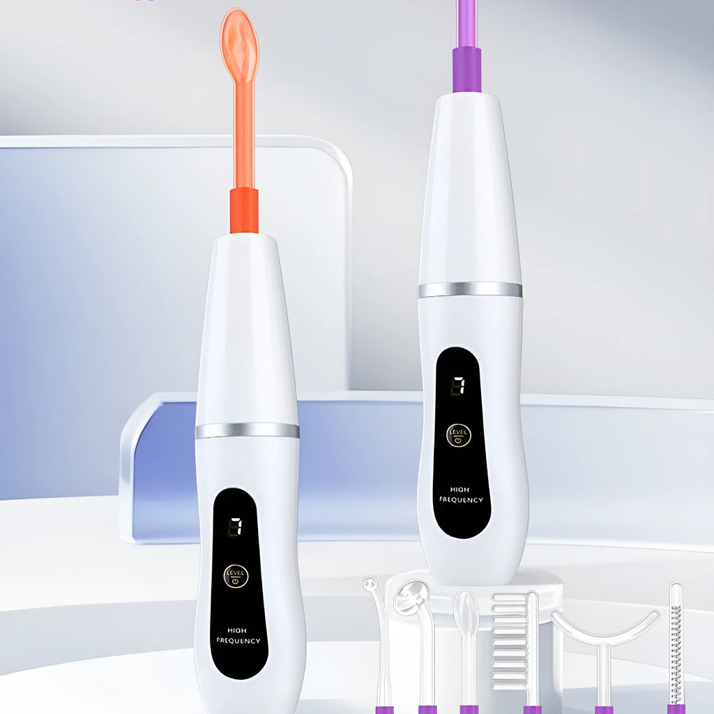 High frequency beauty instrument electrotherapy rod with purple light and six-piece set for home use