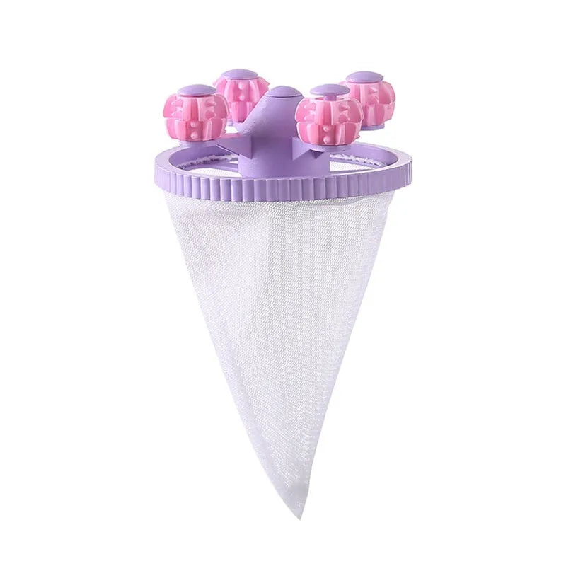 Universal washing machine hair filter screen in blue colour made from PP TPR polyester material