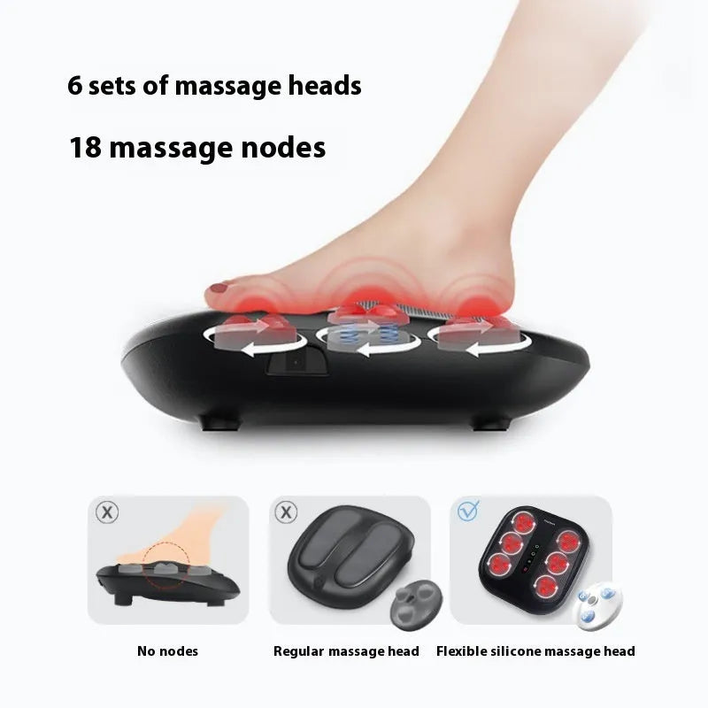 Multifunctional foot massager with acupuncture point kneading in black, green, orange, and red colour options