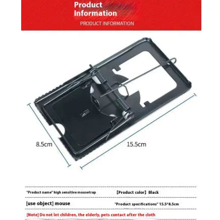 Automatic humane mouse cage trap in metal and plastic, shown in small, medium, and large sizes for indoor rodent control.