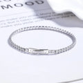 925 sterling silver full diamond pave bracelet for women electroplated white gold colour
