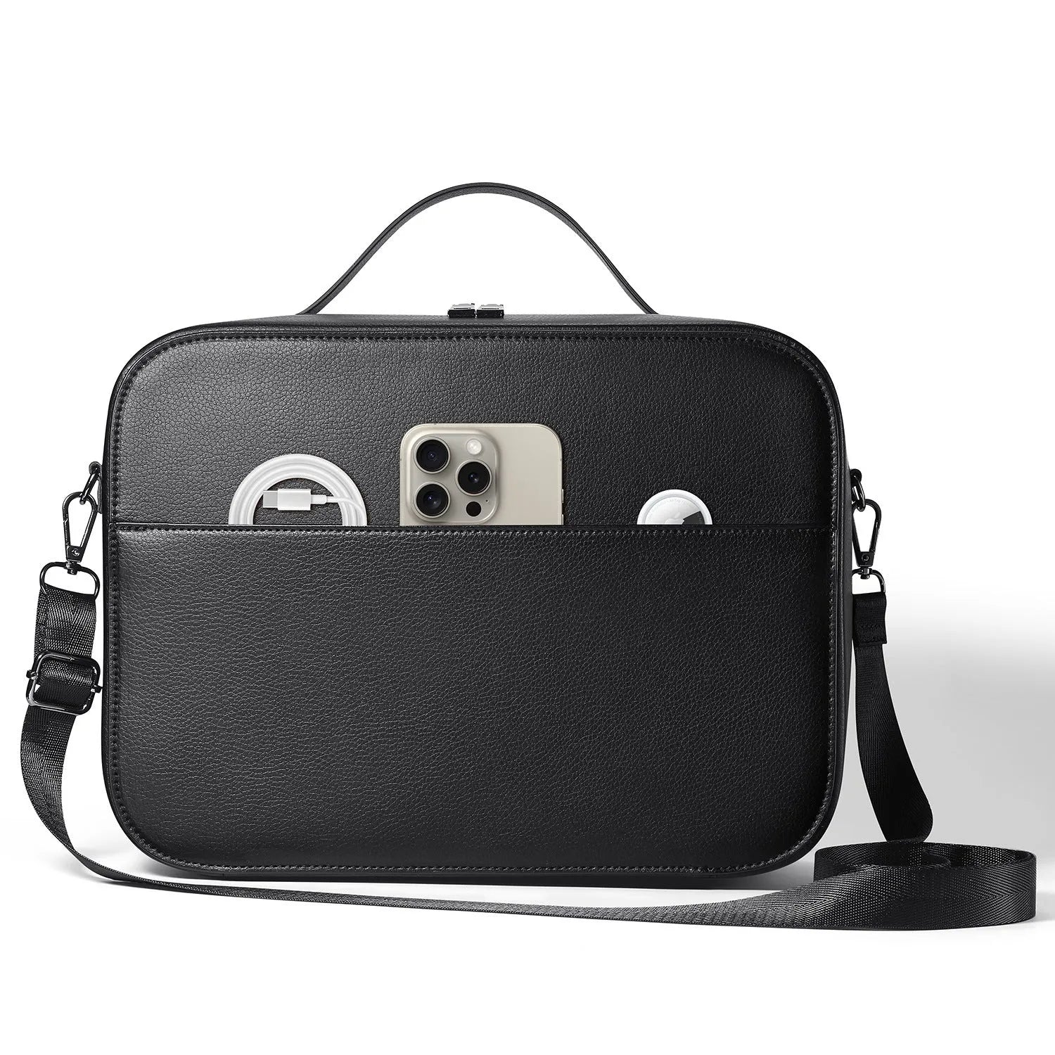Vision Pro MR glasses storage box in superfiber material with dimensions 32.5 x 24.5 x 11.5 cm