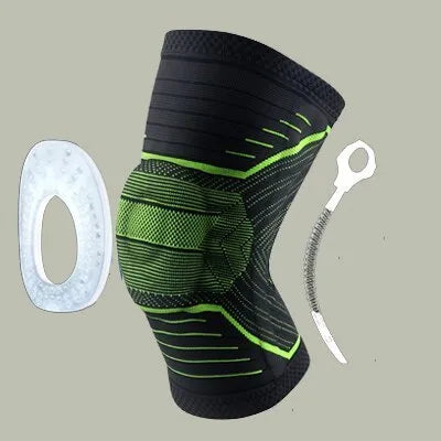Knee patella protector brace with silicone spring cushion for basketball sports