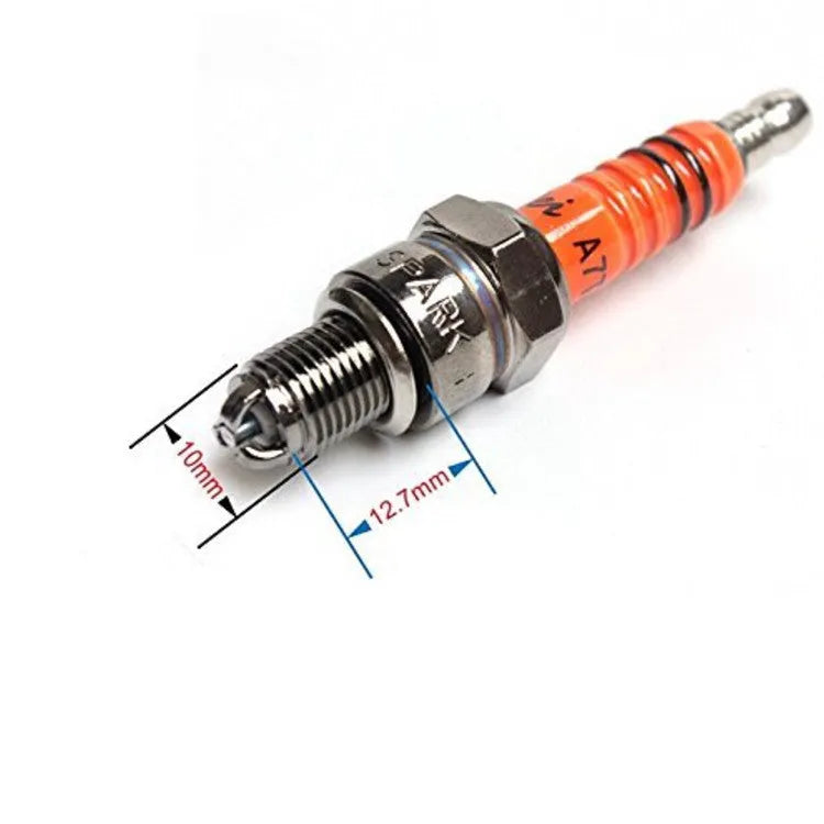 Orange multi-angle ignition spark plug for GY6 125CC 150CC single-cylinder scooter ATV 12V