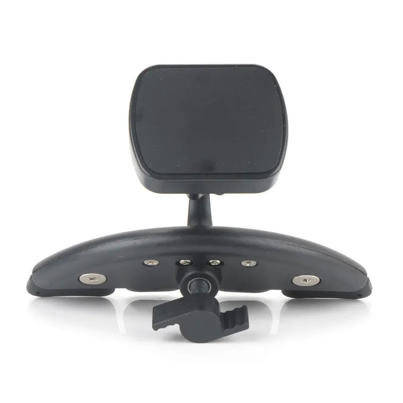 Black universal car phone holder installed in a CD port with adjustable arms for mobile phone or GPS navigation