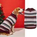 Blue dog sweater with horizontal zipper, side pocket, and contrast trim on a small dog.