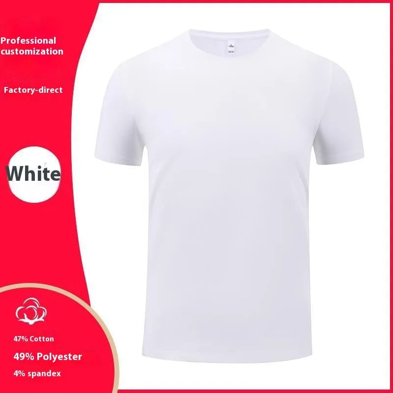 Washered cotton beaded round neck T-shirt in a solid colour, shown in a selection of available shades.
