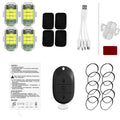 Four 5W ABS strobe lights with remote control for car motorcycle electric vehicle bicycle modification