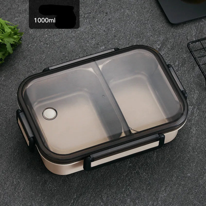 Stainless steel insulated lunch box with food grade 304 inner plate and sealing ring lid in blue colour