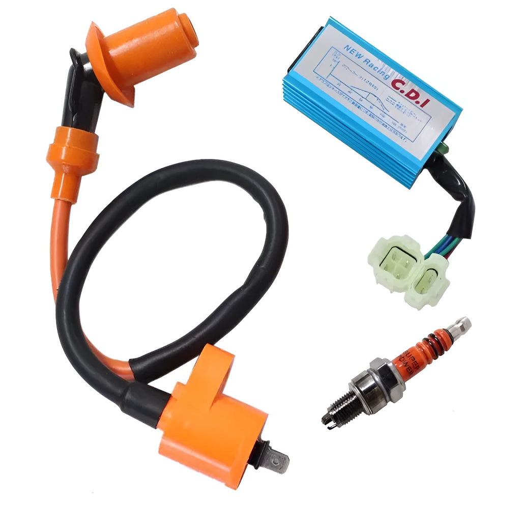 Orange multi-angle ignition spark plug for GY6 125CC 150CC single-cylinder scooter ATV 12V