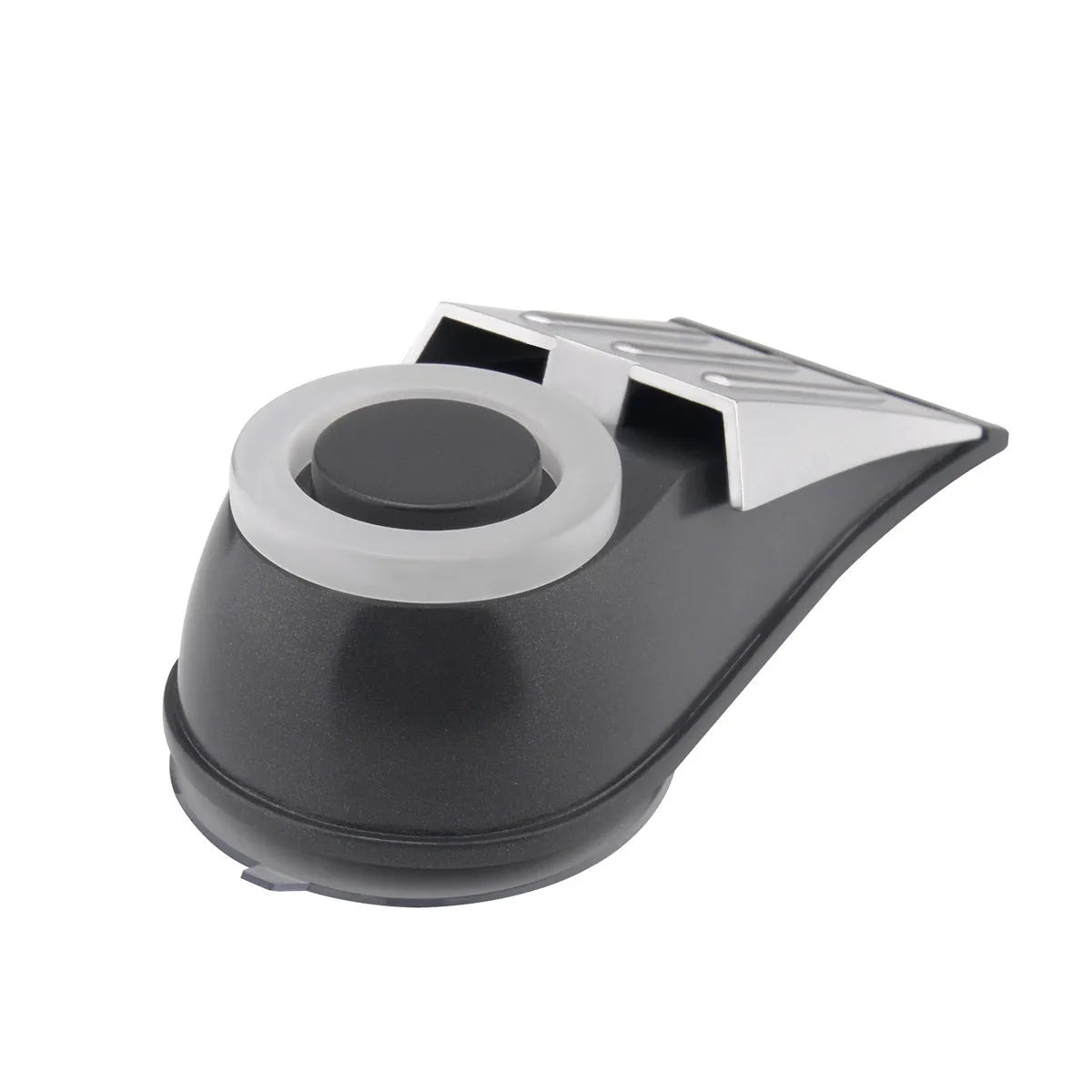 Grey hotel door stopper with flashing burglar alarm and lighting function