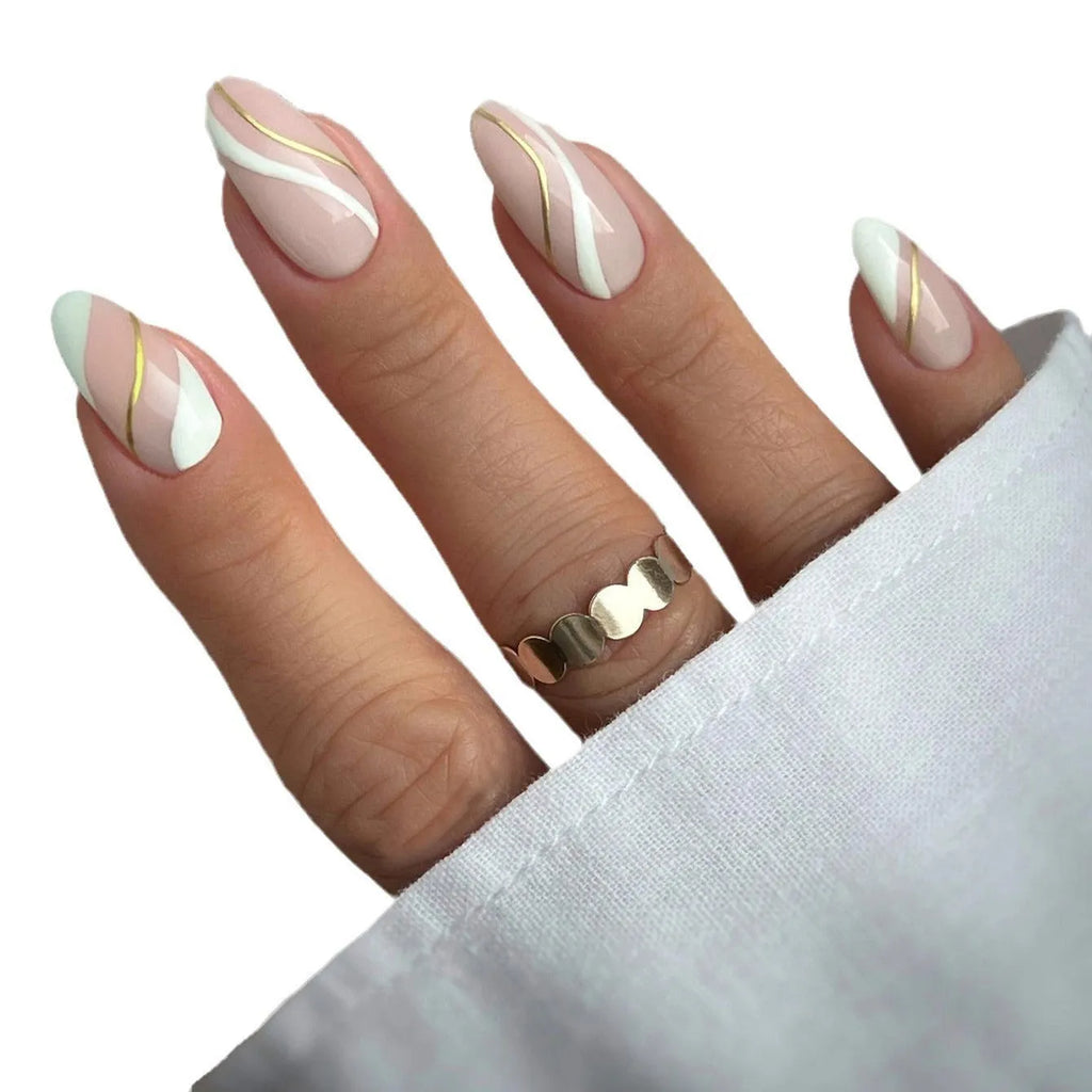 Medium drop shape plaid pattern nail stickers JF0518 with jelly glue adhesive