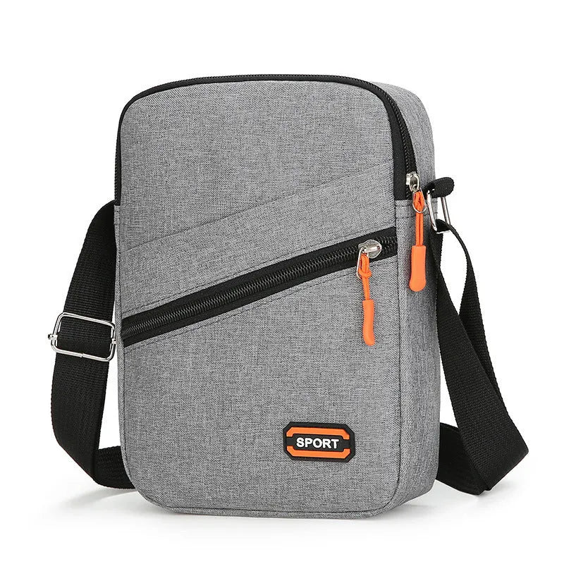 Oxford cloth crossbody commuter bag in urban simplicity style with contrast colour details