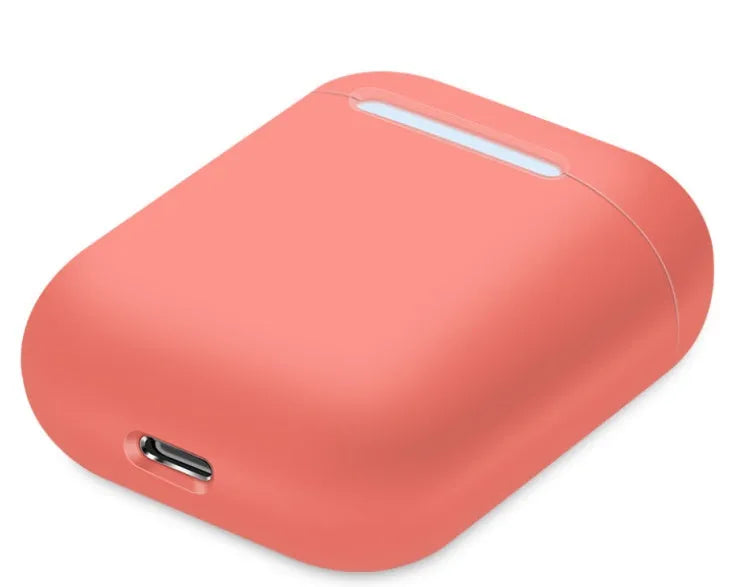Split-design silicone protective cover for Apple AirPods charging case in a selected solid colour.