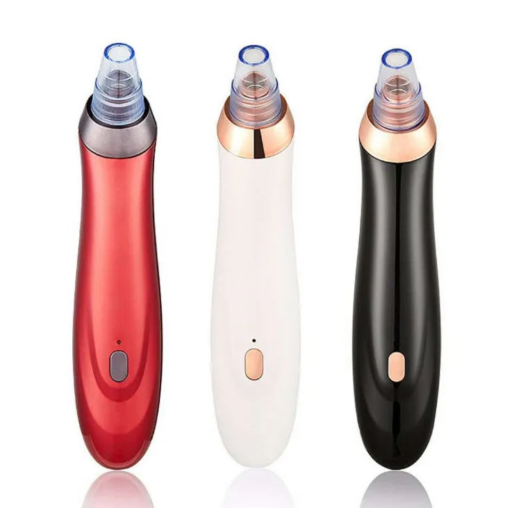 Electric blackhead remover vacuum pore cleaner, 18x2.5x2.5 cm, 3.7V lithium-ion, black gold red white
