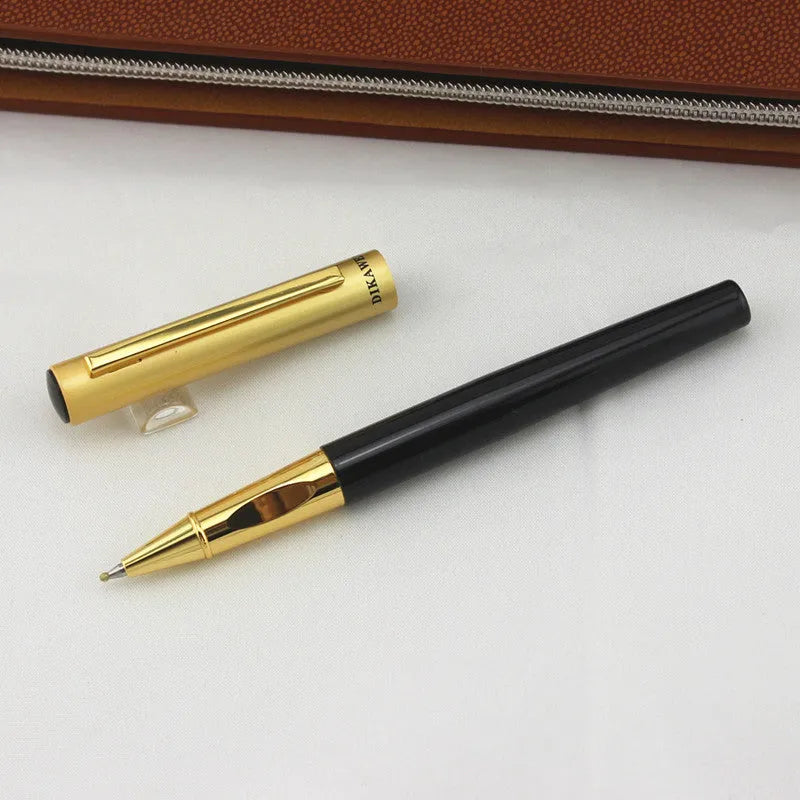Metal baozhu ballpoint pen for students shown in seven colour options