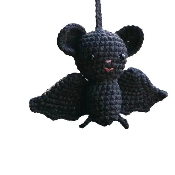 Hand-woven plush automobile hanging ornament with cartoon design for car interior decoration