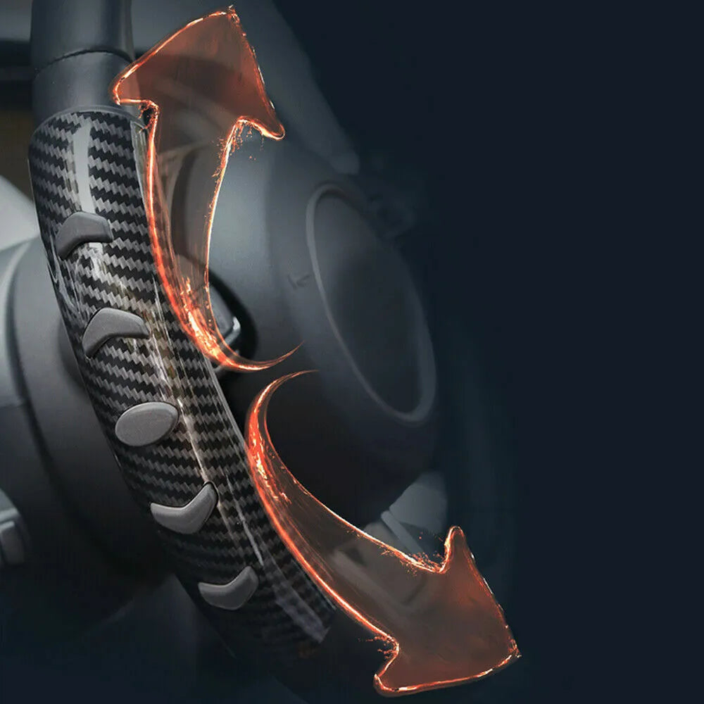 Carbon fibre black fibre steering wheel anti-skid sleeve for 38cm diameter wheels.