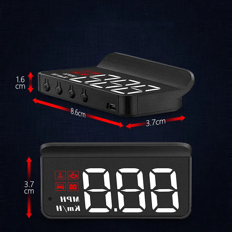 M3 head-up display HUD car modification with OBD2 LED screen 86x37mm universal fit